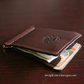 Popular fashion design leather money clip wallet